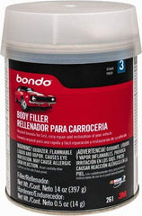 3M - Body Filler - 14 oz Body Filler, 1/2 oz Hardener - USA Tool & Supply