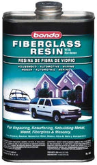 3M - Fiberglass Resin - 32 oz Resin, 0.37 oz Liquid - USA Tool & Supply