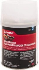 3M - 4 Piece Body Repair Kit - 16 oz Body Filler, .50 oz Cream Hardener, Metal Body Patch, Spreader - USA Tool & Supply