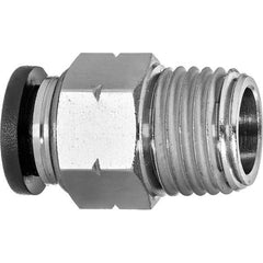 Value Collection - 3/8" OD, NPT Male, Nylon Push-to-Connect Male Connector - 150 Max psi, Black - USA Tool & Supply