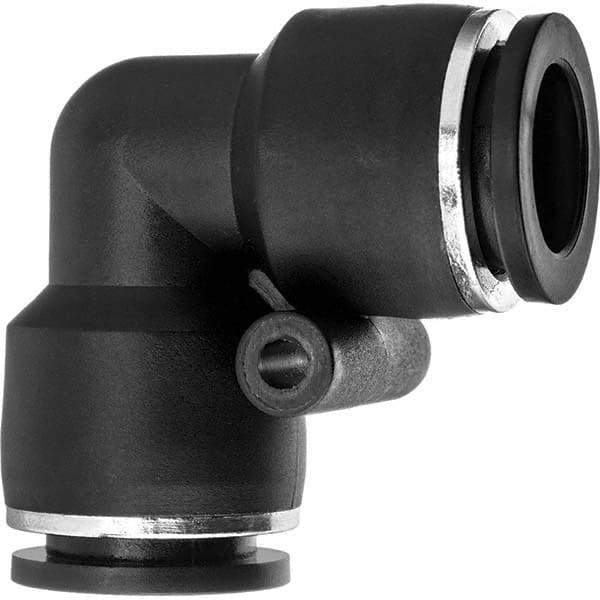 Value Collection - 12mm OD, Nylon Push-to-Connect Union Elbow - 150 Max psi, Black - USA Tool & Supply
