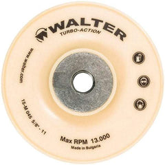 WALTER Surface Technologies - 4-1/2" Diam Disc Backing Turbo Backing Pad - 13,000 RPM - USA Tool & Supply