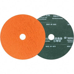 WALTER Surface Technologies - 6" Diam 7/8" Hole 50 Grit Fiber Disc - Ceramic - USA Tool & Supply
