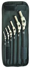 6 Piece - 3 - 10mm -Chrome HexPro Pivot Head Hex Wrench Set - USA Tool & Supply