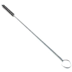 Brush Research Mfg. - 1/4" Diam Helical Steel Tube Brush - Single Spiral, 0.006" Filament Diam, 2" Brush Length, 10" OAL, 0.14" Diam Galvanized Steel Shank - USA Tool & Supply
