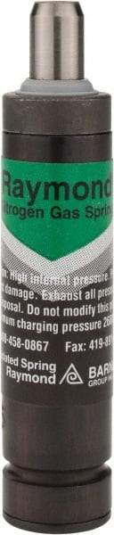 Associated Spring Raymond - 12mm Diam, 50mm Max Stroke, Black Nitrogen Gas Spring Cylinder - 90mm Body Length, 142mm OAL, User Defined Full Stroke Spring Force, 2,600 psi Initial Charge - USA Tool & Supply