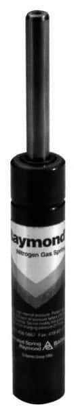 Associated Spring Raymond - 25mm Diam, 25mm Max Stroke, Black Nitrogen Gas Spring Cylinder - 65mm Body Length, 92mm OAL, User Defined Full Stroke Spring Force, 2,600 psi Initial Charge - USA Tool & Supply