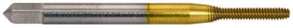 Balax - M2.6x0.45 Metric Coarse D6 Thread Limit Bottoming Thread Forming Tap - High Speed Steel, TiN Finish, 1-13/16" OAL, Right Hand Thread, Series BXMB - Exact Industrial Supply