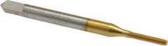 Balax - #1-72 UNF H3 Thread Limit Bottoming Thread Forming Tap - High Speed Steel, TiN Finish, 1-11/16" OAL, 3/8" Thread Length, Right Hand Thread, Series BXB - USA Tool & Supply