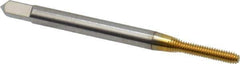 Balax - #2-56 UNC H7 Thread Limit Bottoming Thread Forming Tap - High Speed Steel, TiN Finish, 1-3/4" OAL, 7/16" Thread Length, Right Hand Thread, Series BXB - USA Tool & Supply