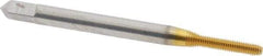 Balax - #2-64 UNF H2 Thread Limit Bottoming Thread Forming Tap - High Speed Steel, TiN Finish, 1-3/4" OAL, 7/16" Thread Length, Right Hand Thread, Series BXB - Exact Industrial Supply