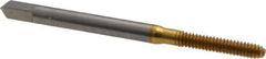 Balax - #4-40 UNC H3 Thread Limit Bottoming Thread Forming Tap - High Speed Steel, TiN Finish, 1-7/8" OAL, 9/16" Thread Length, Right Hand Thread, Series BXB - USA Tool & Supply