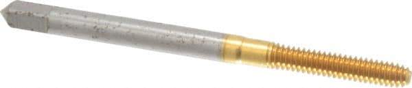 Balax - #5-40 UNC H4 Thread Limit Bottoming Thread Forming Tap - High Speed Steel, TiN Finish, 1-15/16" OAL, 5/8" Thread Length, Right Hand Thread, Series BXB - USA Tool & Supply