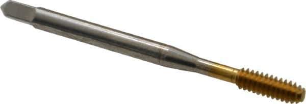 Balax - #6-32 UNC H5 Thread Limit Bottoming Thread Forming Tap - High Speed Steel, TiN Finish, 2" OAL, 11/16" Thread Length, Right Hand Thread, Series BXB - Exact Industrial Supply