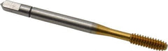Balax - #6-32 UNC H8 Thread Limit Bottoming Thread Forming Tap - High Speed Steel, TiN Finish, 2" OAL, 11/16" Thread Length, Right Hand Thread, Series BXB - Exact Industrial Supply