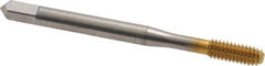 Balax - #8-32 UNC H10 Thread Limit Bottoming Thread Forming Tap - High Speed Steel, TiN Finish, 2-1/8" OAL, 3/4" Thread Length, Right Hand Thread, Series BXB - USA Tool & Supply