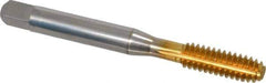 Balax - 1/4-20 UNC H5 Thread Limit Bottoming Thread Forming Tap - High Speed Steel, TiN Finish, 2-1/2" OAL, 1" Thread Length, Right Hand Thread, Series BXB - USA Tool & Supply