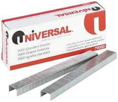 UNIVERSAL - 1/4" Leg Length, Galvanized Steel Standard Staples - 20 Sheet Capacity, For Use with All Standard Staplers - USA Tool & Supply