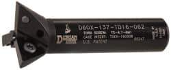 Dorian Tool - 60° Included Angle, 1-3/8 Inch Max Cutting Diameter, 3 Inserts, 5/8 Inch Shank Diameter, TDEX 160308-EN Insert Style, Indexable Dovetail Cutter - 2.862 Inch Overall Length - USA Tool & Supply