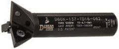 Dorian Tool - 60° Included Angle, 1-3/8 Inch Max Cutting Diameter, 3 Inserts, 5/8 Inch Shank Diameter, TDEX 160308-EN Insert Style, Indexable Dovetail Cutter - 2.862 Inch Overall Length - USA Tool & Supply