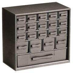 Flambeau - 20 Drawer, Small Parts Cabinet w/Conductive Drawers - 6" Deep x 12" Wide x 11-1/4" High - USA Tool & Supply