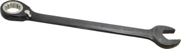 Proto - 1-1/8" 12 Point Combination Wrench - 15° Head Angle, 15-7/8" OAL, Steel, Black Chrome Finish - USA Tool & Supply