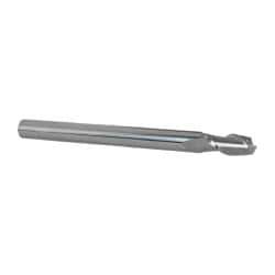 Accupro - 1/2", 1" LOC, 1/2" Shank Diam, 6" OAL, 2 Flute, Solid Carbide Square End Mill - Single End, Uncoated, Spiral Flute, 40° Helix, Centercutting, Right Hand Cut, Right Hand Flute - USA Tool & Supply