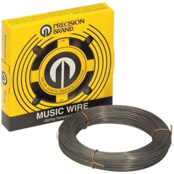 Made in USA - 13 Gage, 0.031 Inch Diameter x 391 Ft. Long, 302/304 Music Wire Coil - ASTM A580, 1 Lb. Shipping Weight - USA Tool & Supply
