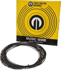 Value Collection - 30 Gage, 0.08 Inch Diameter x 59 Ft. Long, High Carbon Steel, Tempered Music Wire Coil - ASTM A228, 1 Lb. Shipping Weight - USA Tool & Supply