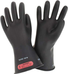 Salisbury by Honeywell - Class 0, Size L (9), 11" Long, Rubber Lineman's Glove - 1,000 AC Max Use Voltage, 5,000 AC Test Voltage, Black, ASTM D120, IEC EN60903 - USA Tool & Supply