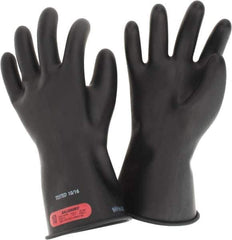 Salisbury by Honeywell - Class 0, Size XL (10), 11" Long, Rubber Lineman's Glove - 1,000 AC Max Use Voltage, 5,000 AC Test Voltage, Black, ASTM D120, IEC EN60903 - USA Tool & Supply
