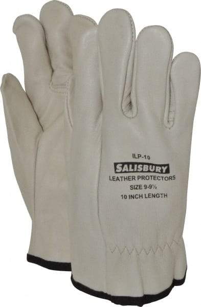 Salisbury by Honeywell - Size L (9), 10" Long, Cowhide Leather Protector - Not for Electrical Protection (ASTM F696-02), Wear Over Rubber Insulating Gloves, ASTM F496 - USA Tool & Supply
