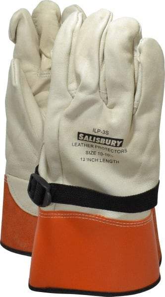 Salisbury by Honeywell - Size XL (10), 12" Long, Cowhide Leather Protector - Not for Electrical Protection (ASTM F696-02), Wear Over Rubber Insulating Gloves, ASTM F496 - USA Tool & Supply