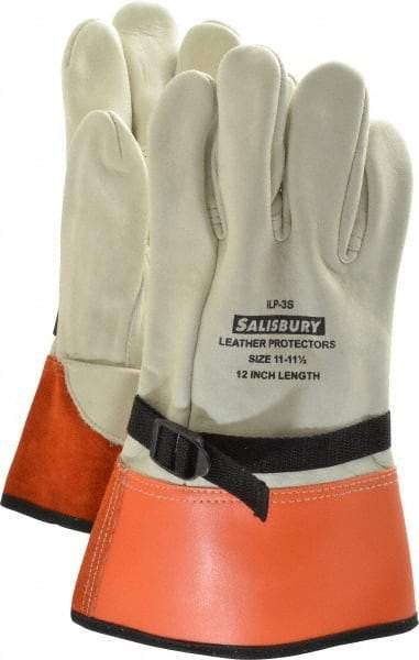 Salisbury by Honeywell - Size 2XL (11), 12" Long, Cowhide Leather Protector - Not for Electrical Protection (ASTM F696-02), Wear Over Rubber Insulating Gloves, ASTM F496 - USA Tool & Supply
