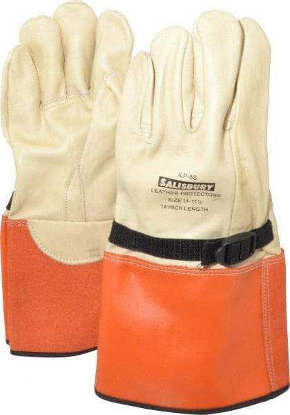 Salisbury by Honeywell - Size 2XL (11), 14" Long, Cowhide Leather Protector - Not for Electrical Protection (ASTM F696-02), Wear Over Rubber Insulating Gloves, ASTM F496 - USA Tool & Supply