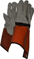Salisbury by Honeywell - Size XL (10), 16" Long, Cowhide Leather Protector - Not for Electrical Protection (ASTM F696-02), Wear Over Rubber Insulating Gloves, ASTM F496 - USA Tool & Supply