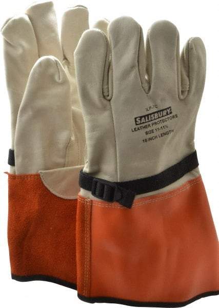 Salisbury by Honeywell - Size 2XL (11), 16" Long, Cowhide Leather Protector - Not for Electrical Protection (ASTM F696-02), Wear Over Rubber Insulating Gloves, ASTM F496 - USA Tool & Supply