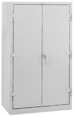 Durham - 3 Shelf Locking Storage Cabinet - Steel, 36" Wide x 24" Deep x 60" High, Gray - USA Tool & Supply