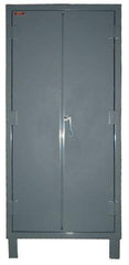 Lyon - 4 Shelf Locking Storage Cabinet - Steel, 36" Wide x 24" Deep x 82" High, Gray - USA Tool & Supply