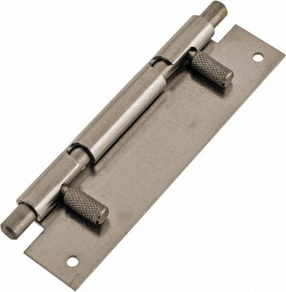 Made in USA - 4" Long x 1" Wide x 0.05" Thick, Keeper Hinge - Stainless Steel - USA Tool & Supply