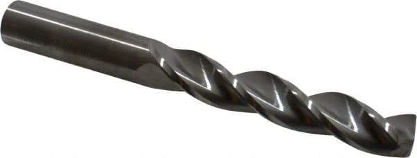 M.A. Ford - 1/2" 150° Solid Carbide Jobber Drill - Bright Finish, Right Hand Cut, Parabolic Flute, Straight Shank, 4-3/4" OAL, Standard Point - USA Tool & Supply