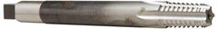Hertel - 1/2-14 NPTF, 5 Flute, TiN Finish, High Speed Steel, Extension Pipe Tap - 6" OAL, 11/16" Shank Diam, 1-3/8" Thread Length, 0.515" Square Size - USA Tool & Supply