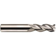 SGS - 1/2", 3 Flute, Single End, Solid Carbide, 0.03" Corner Radius End Mill - 4" OAL, 38° Helix, Right Hand Flute, 5/8" LOC, Right Hand Cut, 1-3/8" Extended Reach - USA Tool & Supply