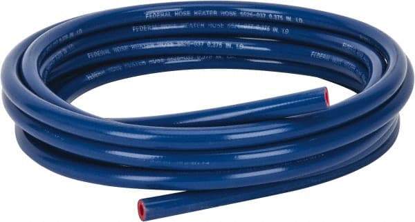 Federal Hose - 3/8" ID x 0.705" OD x 25' OAL, Heater Hose - -65 to 350°F, Blue - USA Tool & Supply