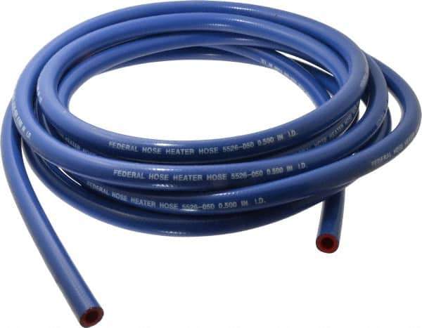 Federal Hose - 1/2" ID x 0.83" OD x 25' OAL, Heater Hose - -65 to 350°F, Blue - USA Tool & Supply