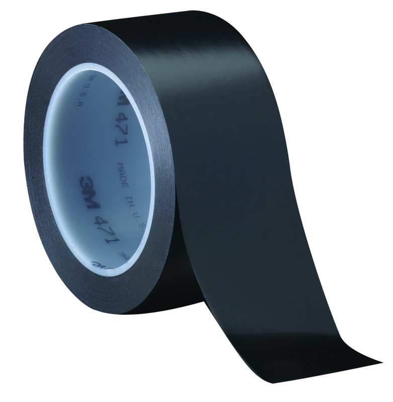 List 471 4" x 36 yds Vinyl Tape - Black - USA Tool & Supply