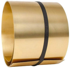 Made in USA - 100 Inch Long x 6 Inch Wide x 0.025 Inch Thick, Roll Shim Stock - Brass - USA Tool & Supply