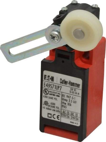 Eaton Cutler-Hammer - SPDT, NC/NO, 500 Volt, Screw Terminal, Roller Lever Actuator, General Purpose Limit Switch - 4, 13, 4X, 6P NEMA Rating, IP65 IPR Rating, Screw Mount - USA Tool & Supply