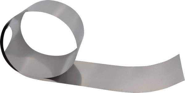 Made in USA - 50 Inch Long x 6 Inch Wide x 0.005 Inch Thick, Roll Shim Stock - Stainless Steel - USA Tool & Supply