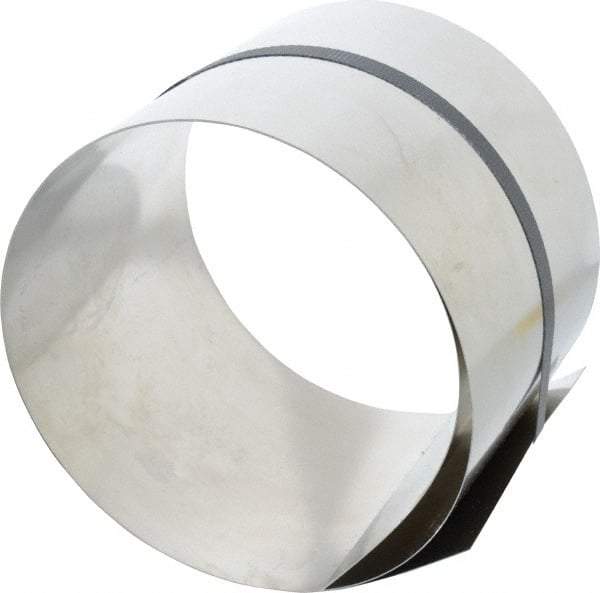 Made in USA - 50 Inch Long x 6 Inch Wide x 0.02 Inch Thick, Roll Shim Stock - Stainless Steel - USA Tool & Supply